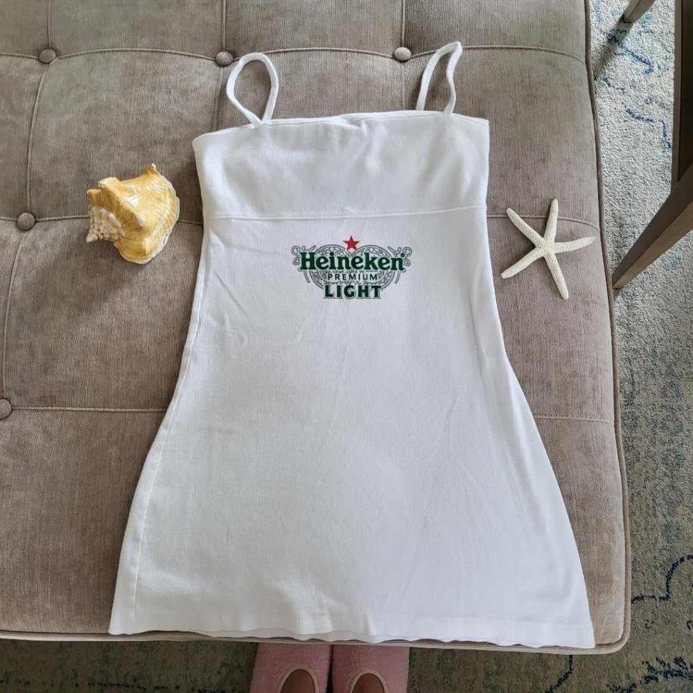 Super Sexy Rare Vintage 90's Heineken Victoria's Secret T-Shirt Dress Small